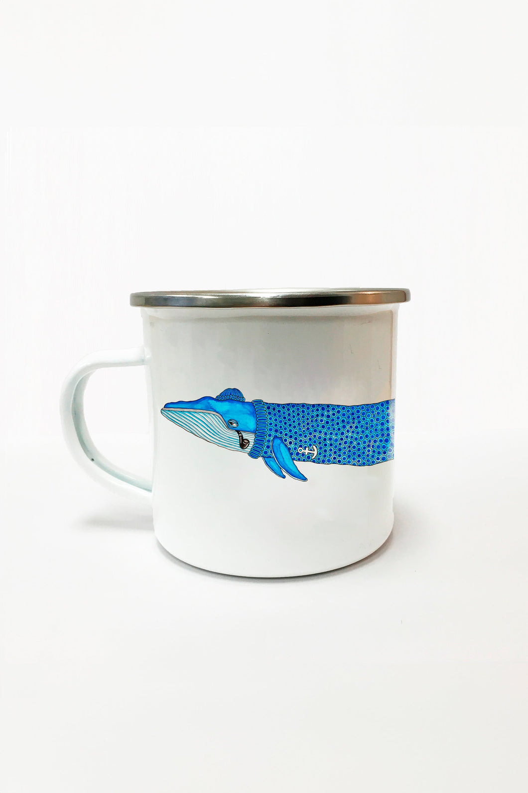 Blue Whale Enamel Mug