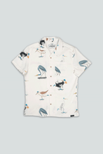 Last inn bildet i Galleri-visningsprogrammet, Skating Birds Short Sleeve Shirt (Star White)

