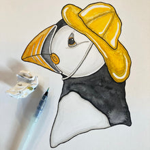 Last inn bildet i Galleri-visningsprogrammet, Southwester Puffin Poster
