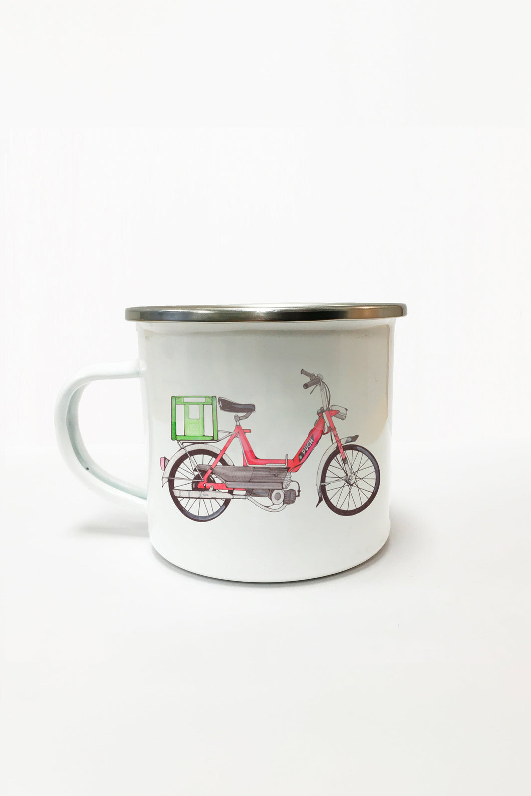 Red Puch Enamel Mug