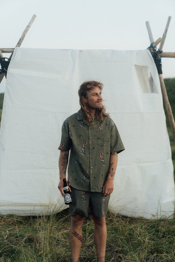 Dashboard Hula Swim Shorts (Deep Lichen Green)