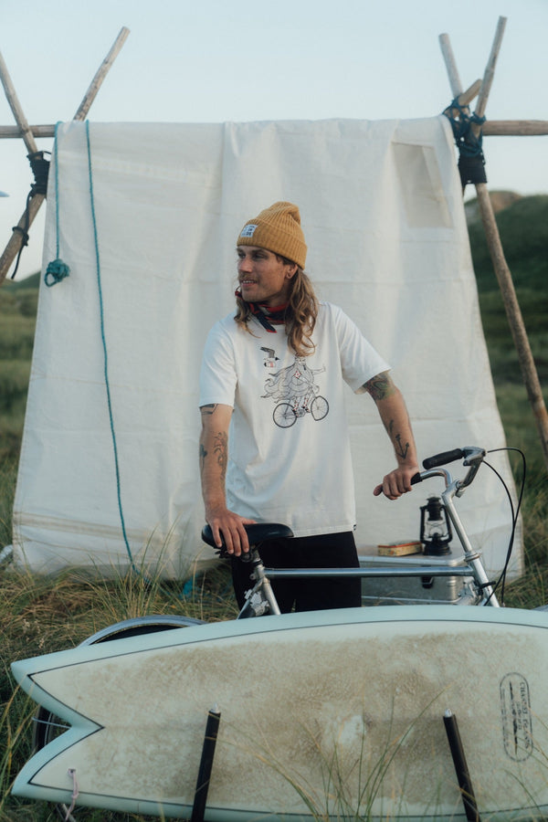 Beard on a Bike T-shirt (Star White)