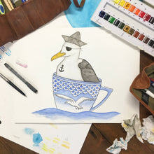 Last inn bildet i Galleri-visningsprogrammet, Sailing Seagull Poster
